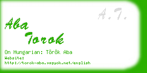 aba torok business card